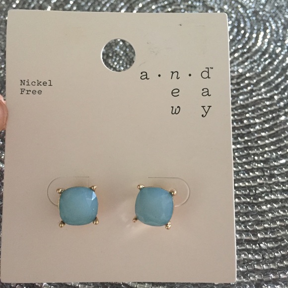 NEW Light Blue Earring Studs - Picture 5 of 5